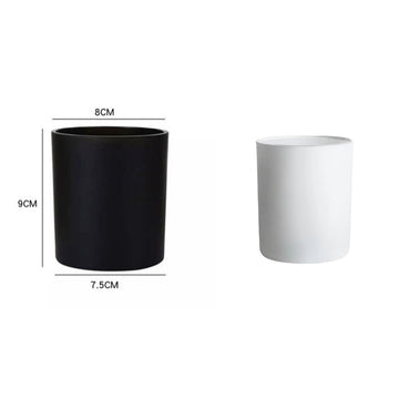 Matte 10oz Glass Candle Jars - BLACK LIGHT CANDLES